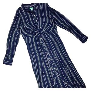 Gorgeous blue&green button-up maxi dress!!